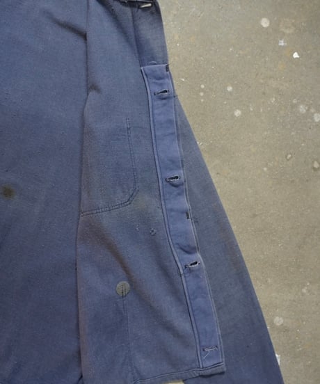 1960s East German blue gray cotton twill work jacket