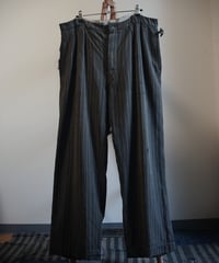 1950s French cotton×wool striped trouser
