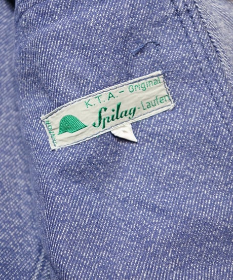 1950s Switzerland blue chambray work jacket