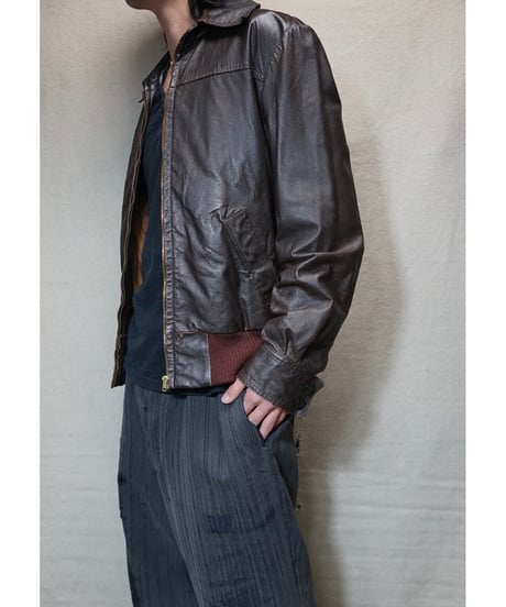 1960s Chinese sports leather jacket