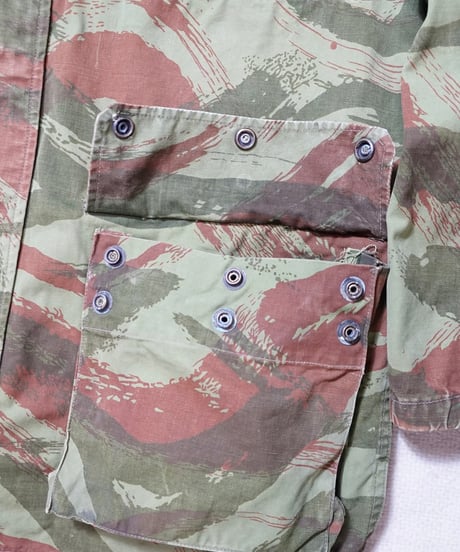 1950~60s French military TAP47/56 lizard camo paratroopers jacket “hop sack”