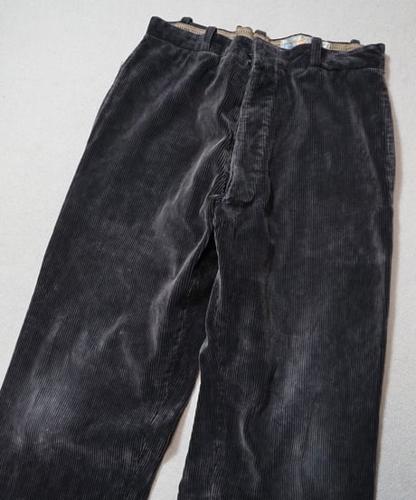1950s French black corduroy work pants