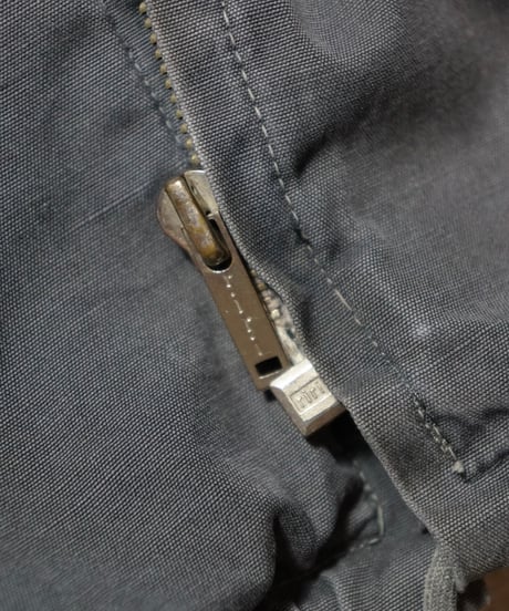 1950s German gray cotton hooded ski jacket