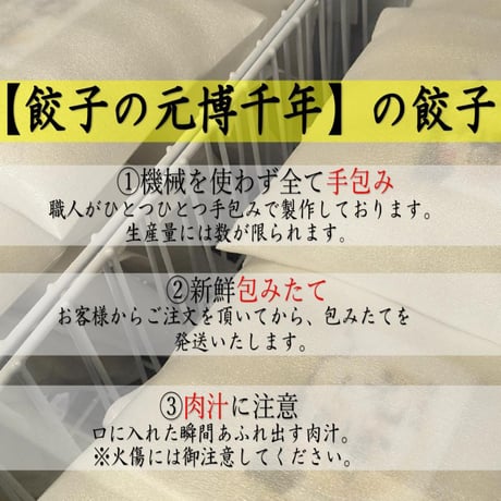 餃子の元博千年の手包み肉汁一口冷凍餃子30個入り