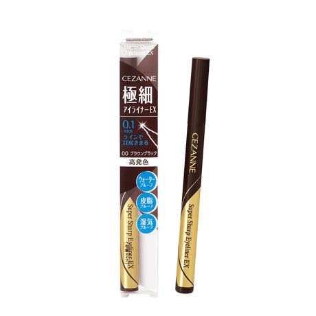 CEZANNE Super Sharp Eyeliner EX 0.1mm - 極細アイライナーEX