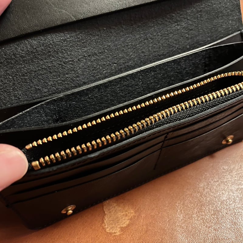 LW-04-BLK Long Wallet（ヌメ革） | kyotani leather works