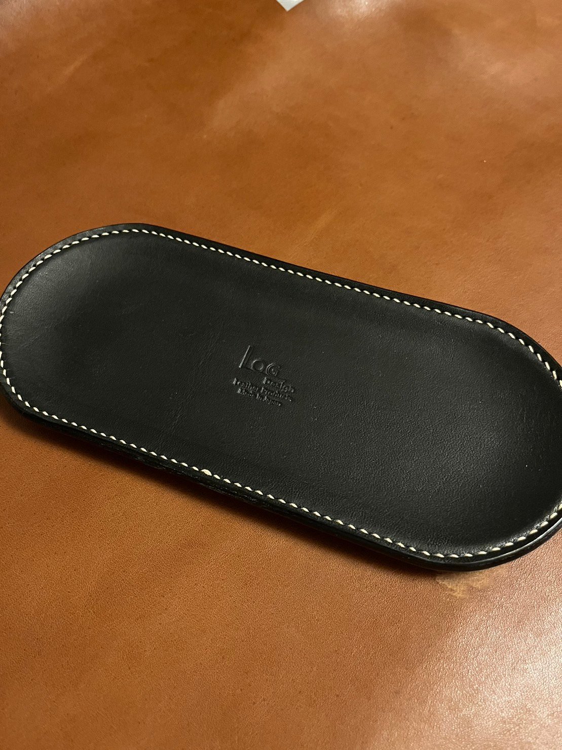 LT-01-BLK レザートレー Black（ヌメ革×ステンレス芯） | kyotani le