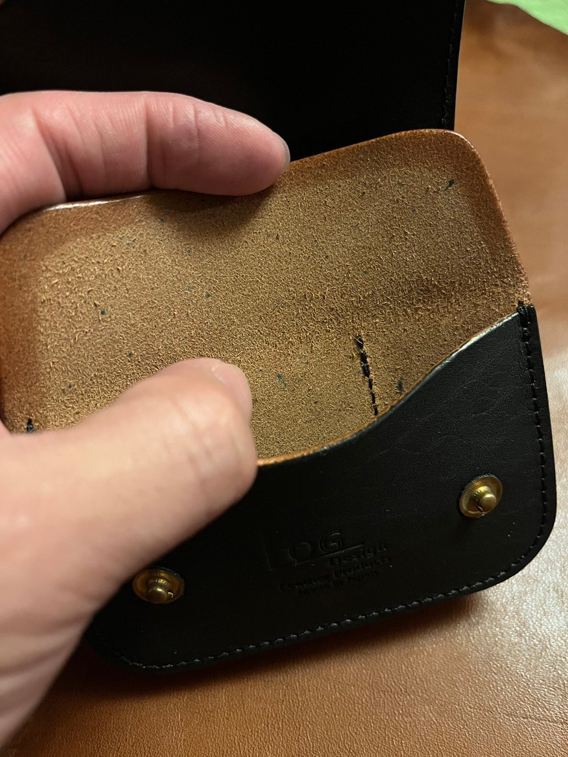 LW-06-BLK Small Tracker Wallet（サドルレザー茶芯） | kyot