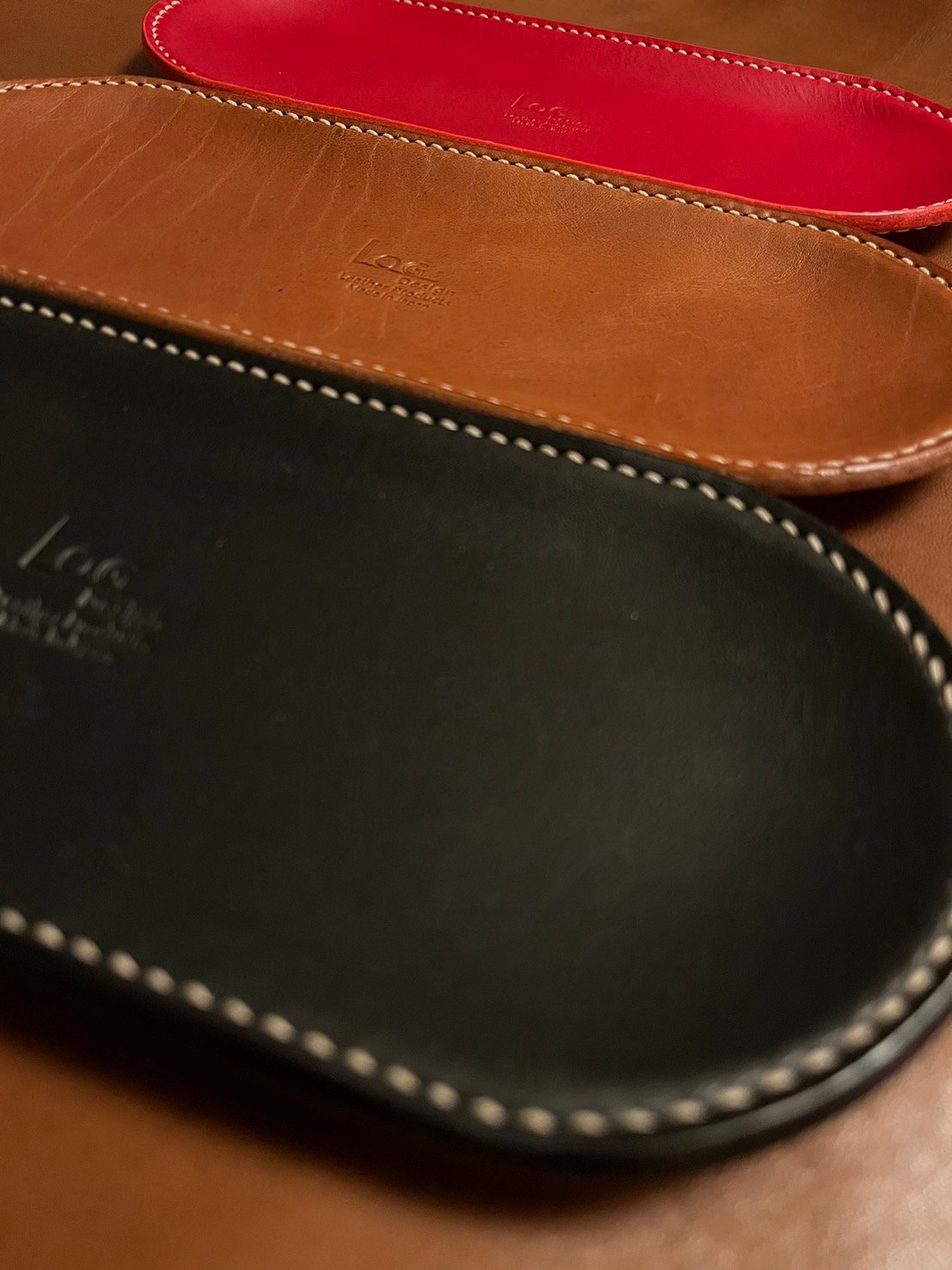 LT-01-CML レザートレー Camel（ヌメ革×ステンレス芯） | kyotani le