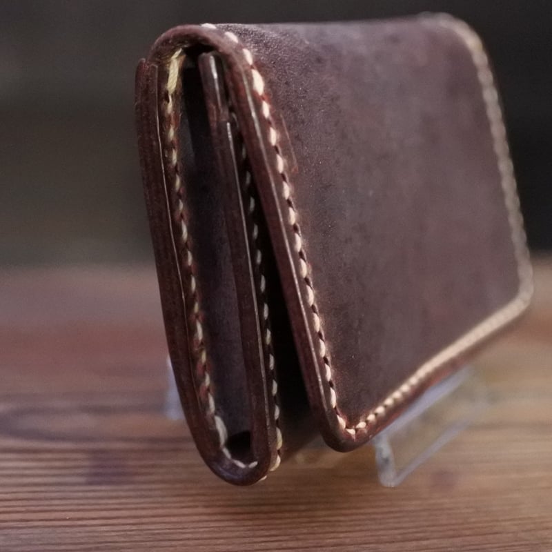 LPC-03-BGD-BRI（ブライドルレザー・名刺入れ）バーガンディ | kyotani