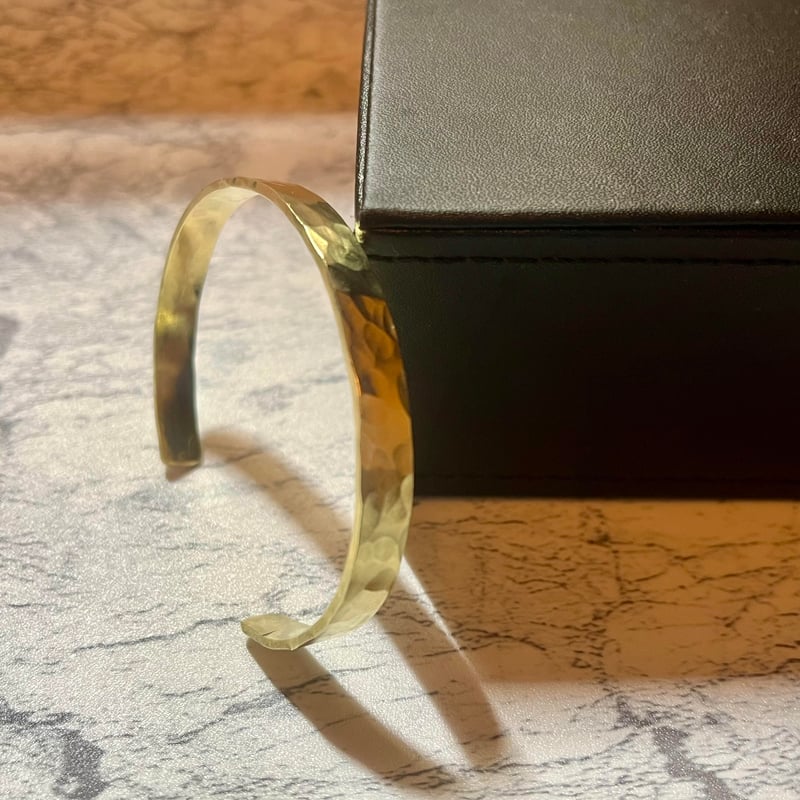 06_真鍮6mm 槌目バングルB | kyotani leather works