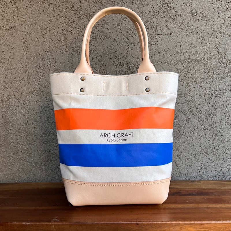 訳アリ品※CANVAS TOTE-SM-O&B（帆布トートバッグ）『O&B BORDER』