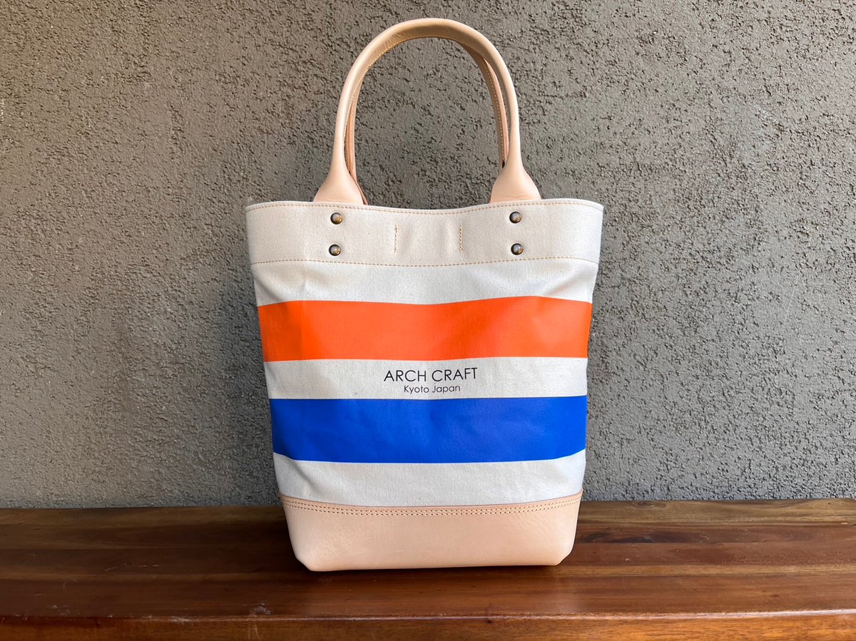 訳アリ品※CANVAS TOTE-SM-O&B（帆布トートバッグ）『O&B BORDER』 