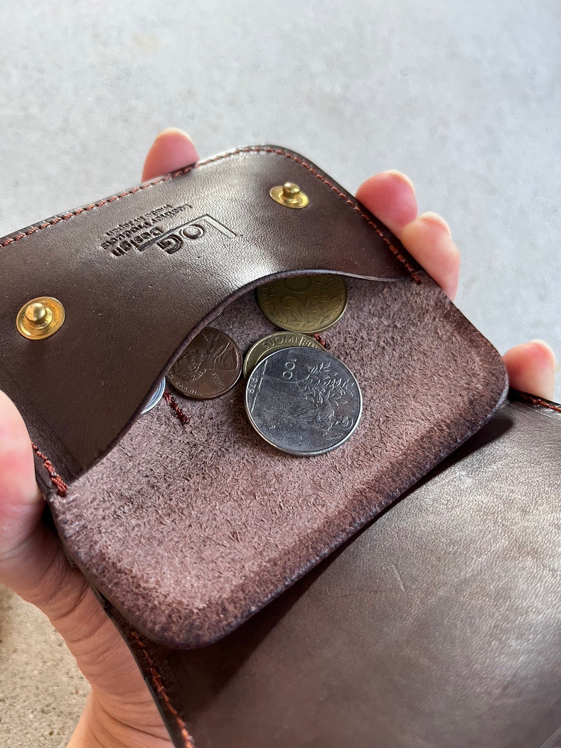 LW-02-DB Small Tracker Wallet（ミニウォレット）（型押しクロコダイ