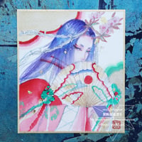 木花咲耶姫（色紙） 葉桜・衵扇