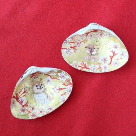 貝合わせ桜・お守り柴