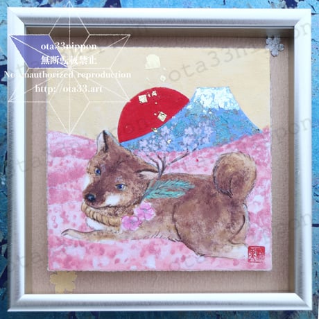 ペットの似顔絵オーダー（日本画）
