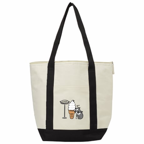 ▼(M)ポリエステルバイカラー保冷トート◆(イラストをお持ちの方限定商品)