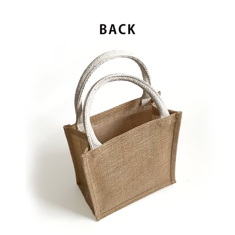 ▼ジュートキャンバスポケットバッグ(S)◆(イラストをお持ちの方限定商品)