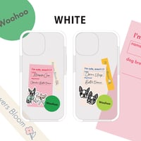 ★(WHITE)iPhone 17登場！クッションバンパークリアiPhoneケース（ステッカーデザイン）◆(イラストをお持ちの方限定商品)