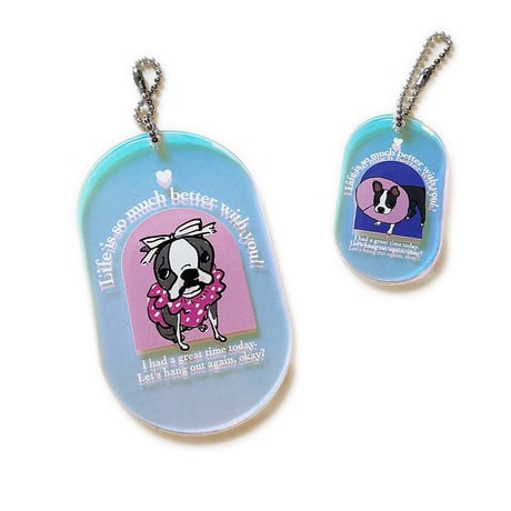 ★オーロラタグ型アクリルキーホルダー◆(イラストをお持ちの方限定商品)