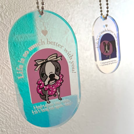 ★オーロラタグ型アクリルキーホルダー◆(イラストをお持ちの方限定商品)