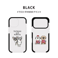★(BLACK)iPhone17登場！クッションバンパークリアiPhoneケース　イラストそのままデザイン◆(イラストをお持ちの方限定商品)