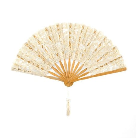 レースの扇子【アイボリー】