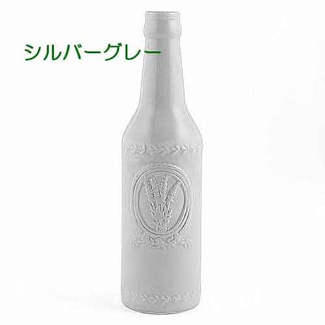 レリーフ装飾のびん【S 20cm シルバーグレー】 2本セット