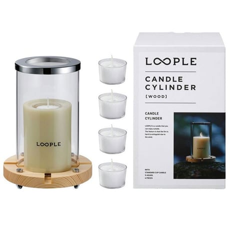 キャンドルシリンダー キャンドルセット 【3色】LOOPLE
