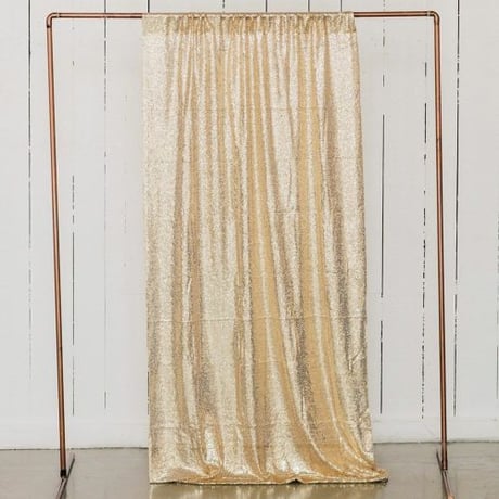 スパンコールのバックドロップ【ゴールド】110cm×250cm