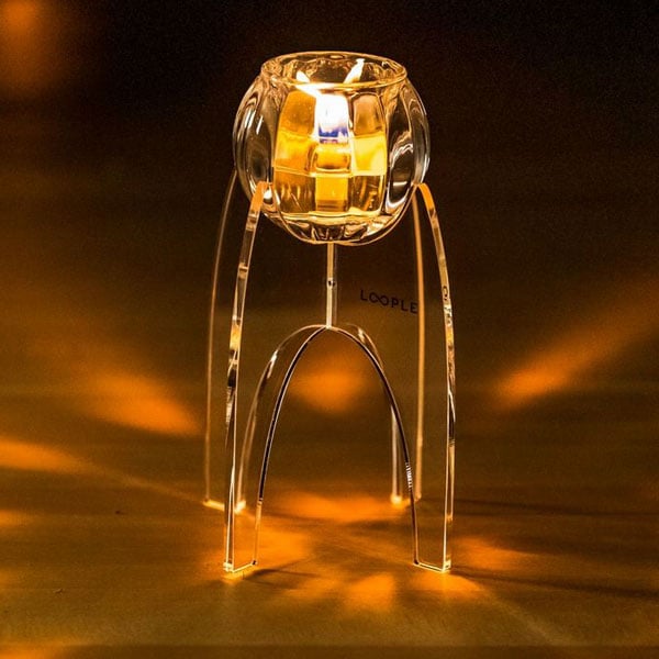 キャンドルグラスとスタンドセット クリア L 高さ19cm | YourStyleWedding