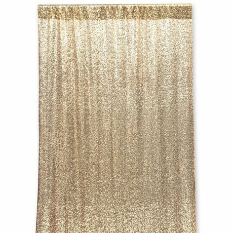 スパンコールのバックドロップ【ゴールド】110cm×250cm