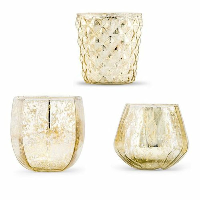 キャンドルホルダー マーキュリーグラス 3デザインセット