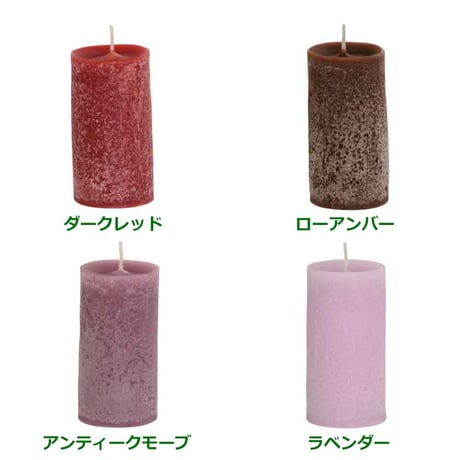 ピラーキャンドル【ナチュレ 直径5cm×高さ10cm 20色】6個セット