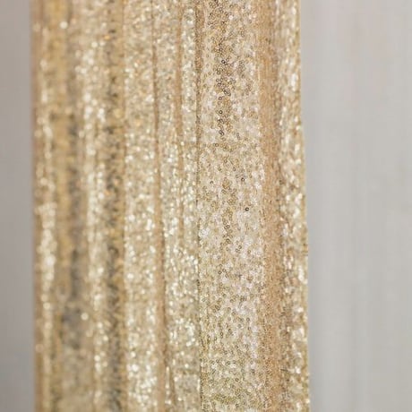 スパンコールのバックドロップ【ゴールド】110cm×250cm