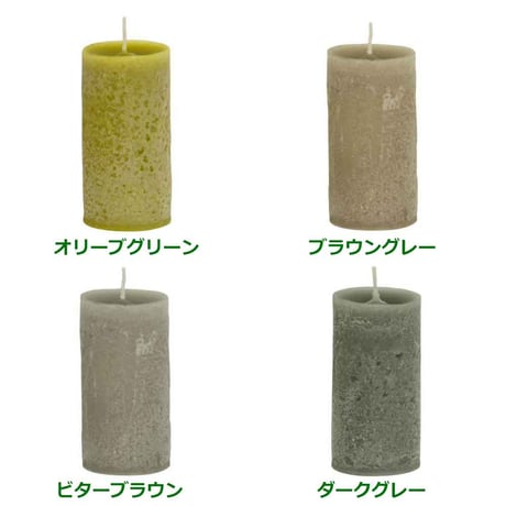 ピラーキャンドル【ナチュレ 直径5cm×高さ10cm 20色】6個セット