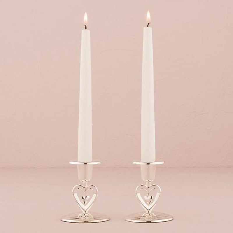 テーパーキャンドルホルダー【ハート】2個セット | YourStyleWedding