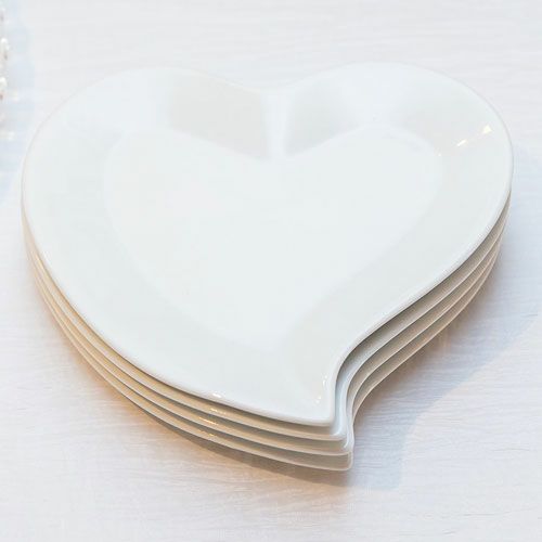 Rome Pottery Works ハートデザイン皿 4枚セット Rome Pottery Works ハートデザイン皿 4枚セット