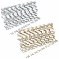 紙ストロー【ストライプ】75本入り