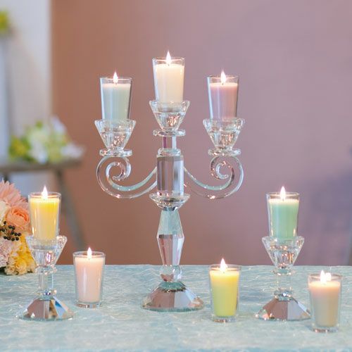 キャンドルリレー【ミニグラスキャンドル 10色】6個セット