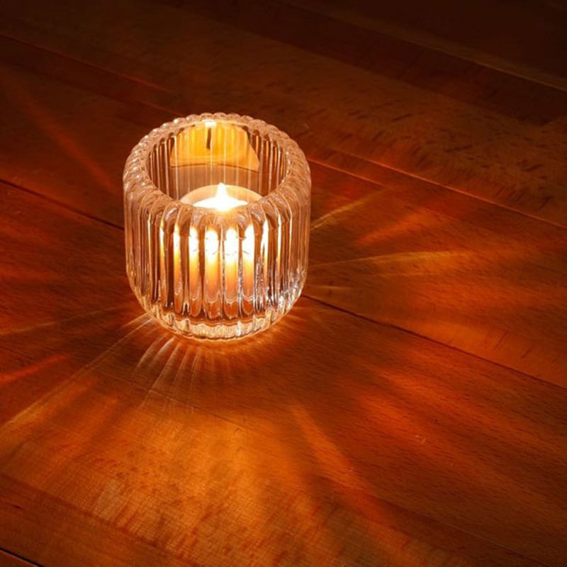 アウトドア用 キャンドルホルダー ガラス製 ノワ キャンドルグラス 2箱