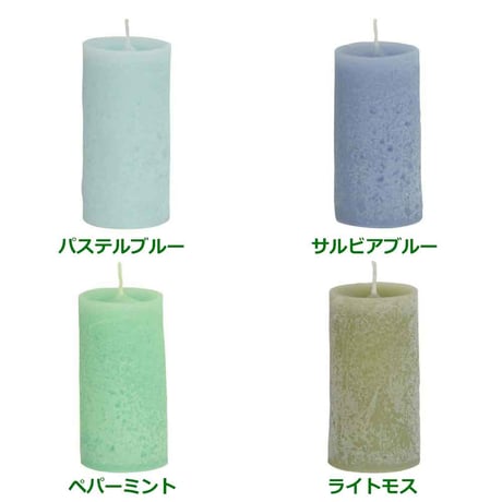 ピラーキャンドル【ナチュレ 直径5cm×高さ10cm 20色】6個セット