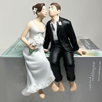 ケーキトッパー【裸足でキス】  髪色ダークブラウン