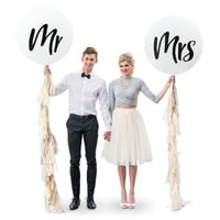 ジャンボバルーン 90cm 【Mr Mrs フリンジセット】