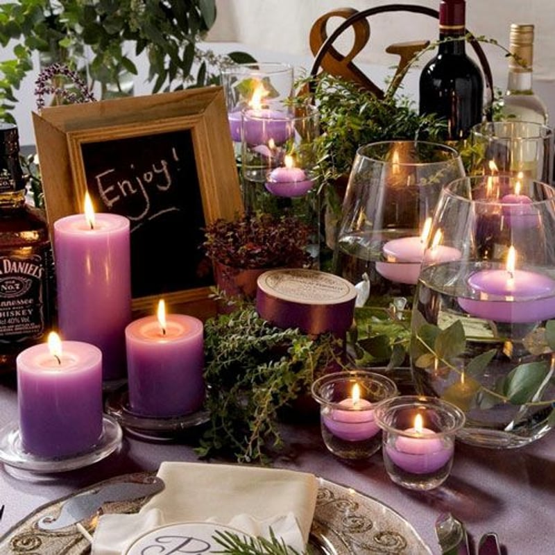 フローティングキャンドル【FL 直径7.5cm 20色】6個セット