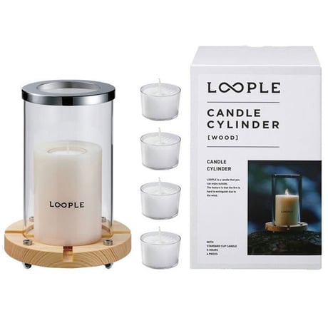 キャンドルシリンダー キャンドルセット 【3色】LOOPLE