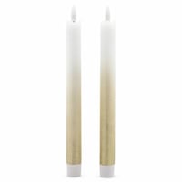LEDキャンドル【ゴールドテーパー】  2本入り