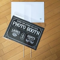 フォトブースサインキット 高さ76cm【黒板風】