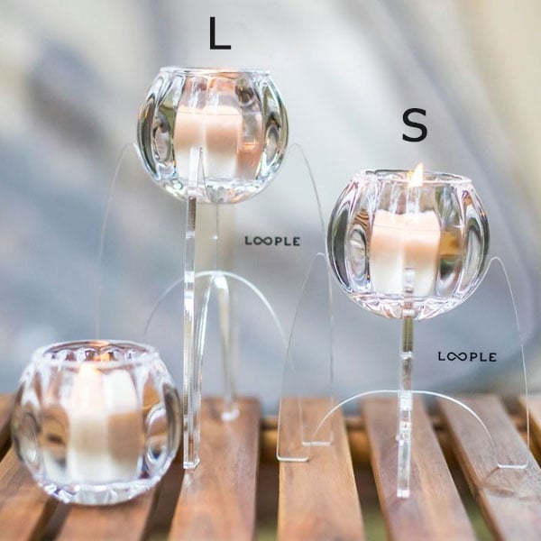 キャンドルグラスとスタンドセット クリア L 高さ19cm | YourStyleWedding